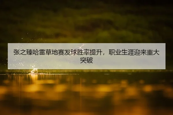 张之臻哈雷草地赛发球胜率提升，职业生涯迎来重大突破