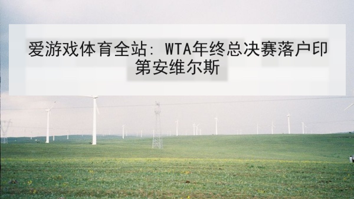爱游戏体育全站: WTA年终总决赛落户印第安维尔斯